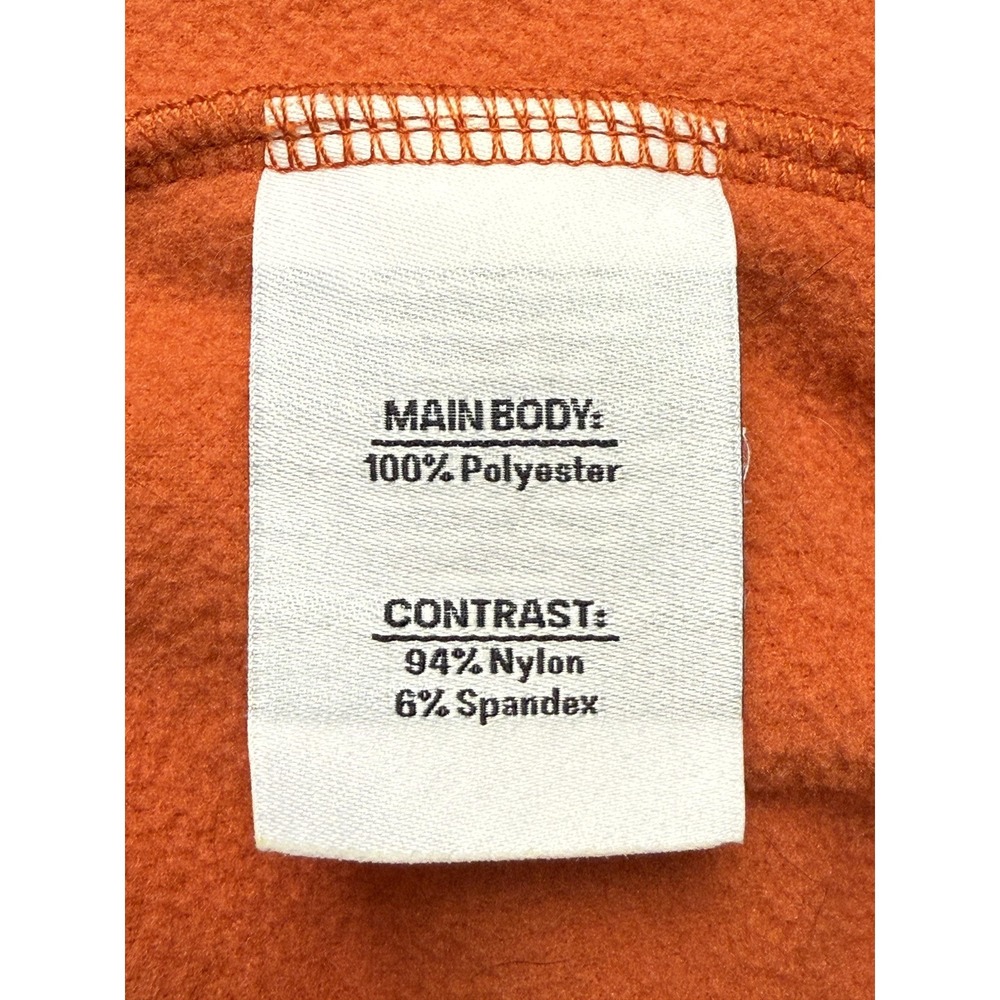 Outdoor Afro REI Co-Op Pullover Mens XL Orange Hooded Fleece Jacket Pockets - Picture 6 of 6